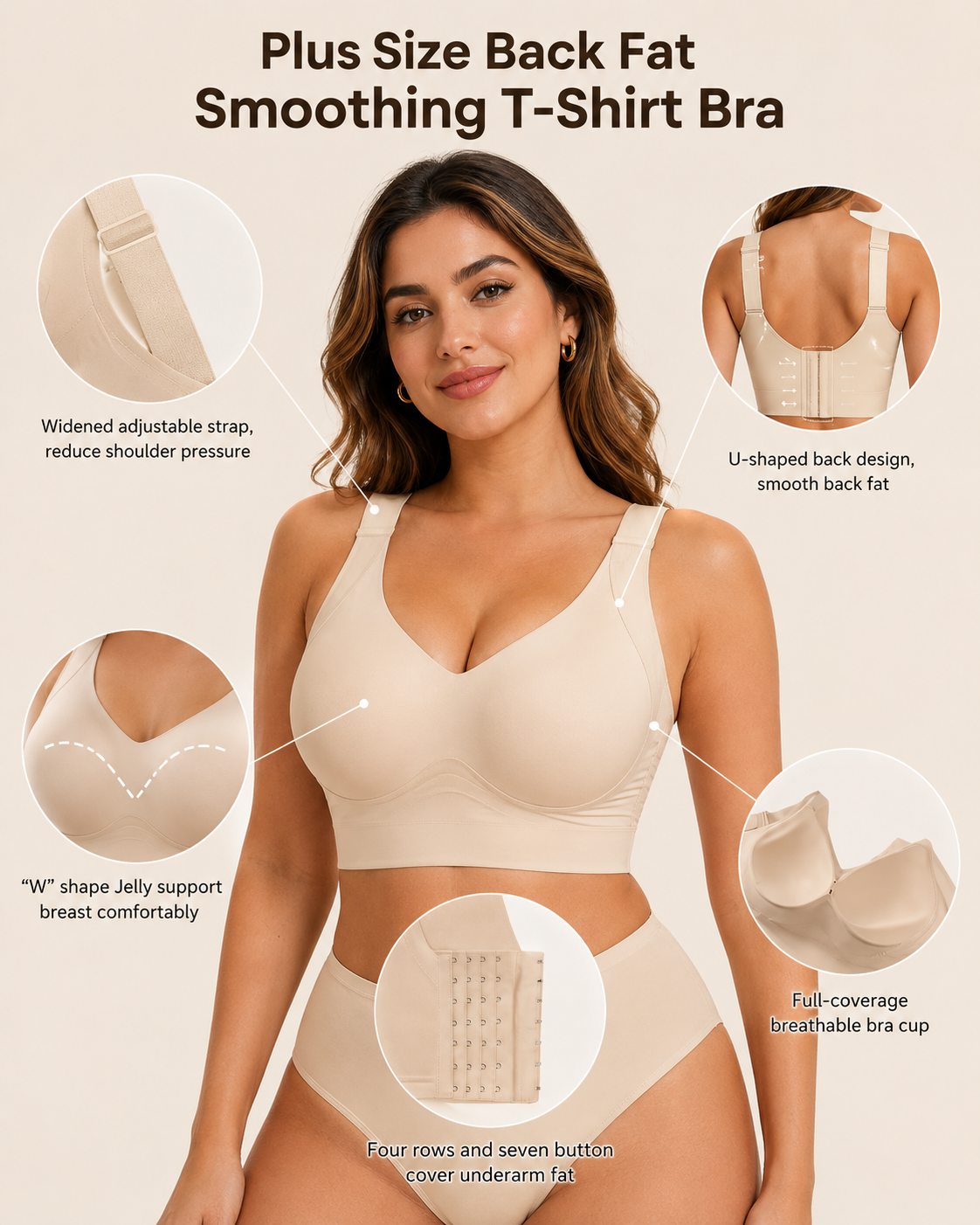 Plus Size Jelly Push-Up Bra