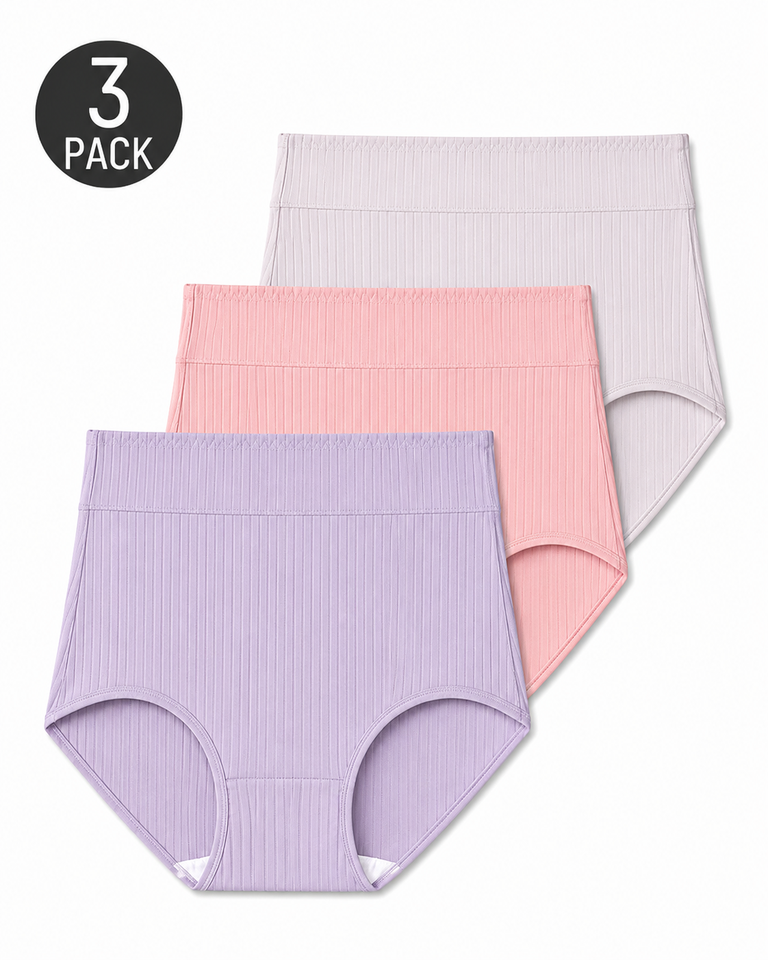 High-Waist Ribbed Briefs