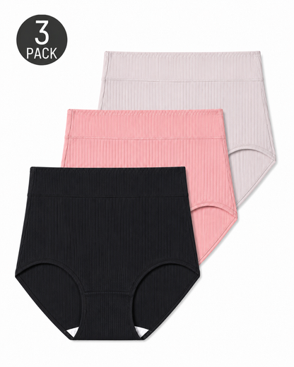 High-Waist Ribbed Briefs