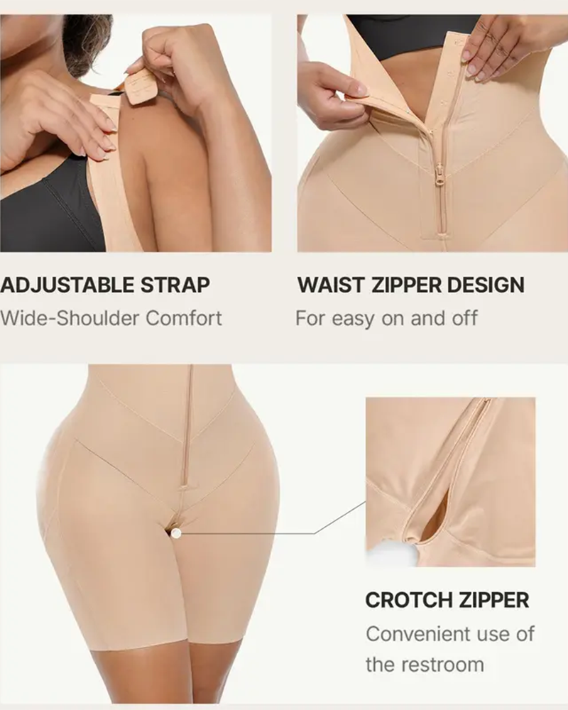 Total Contour Open-Bust Mid-Thigh Bodysuit