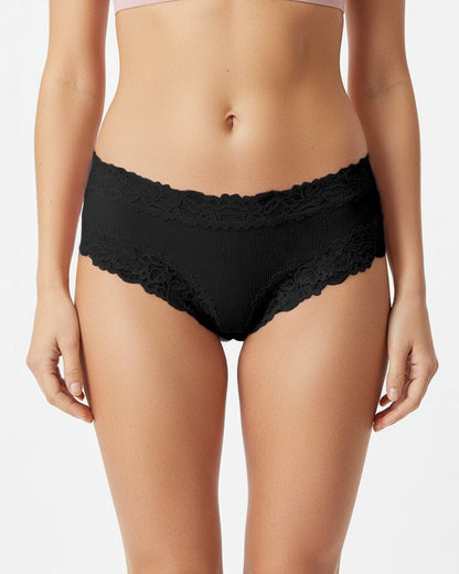 Flattering Low-Rise Ribbed Cotton Panties