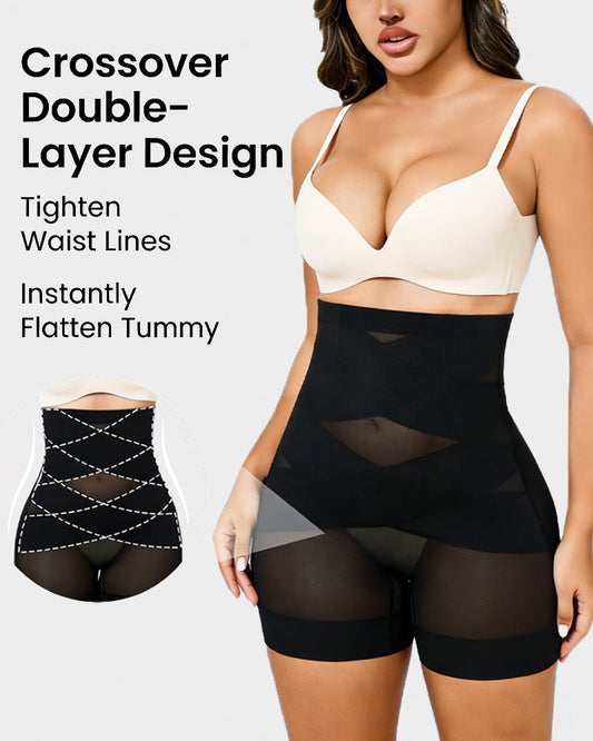 High-waisted shaping pants
