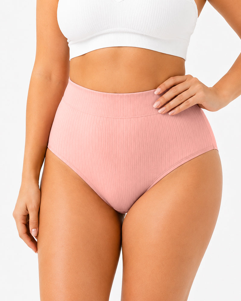 High-Waist Ribbed Briefs