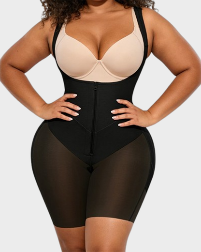 Total Contour Open-Bust Mid-Thigh Bodysuit