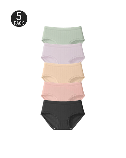 Fresh Lace-Trim Cotton Panties