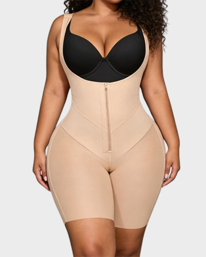 Total Contour Open-Bust Mid-Thigh Bodysuit