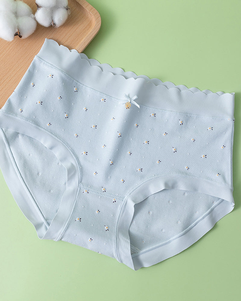 Cozy Floral Print Cotton Panties