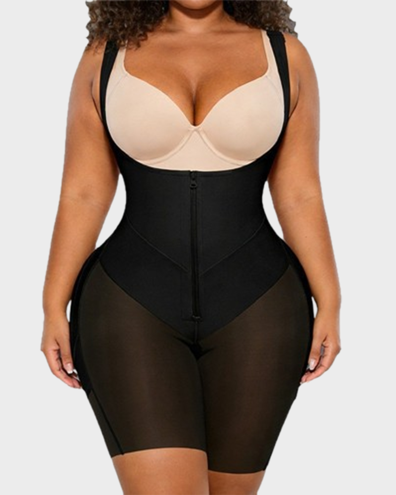 Total Contour Open-Bust Mid-Thigh Bodysuit