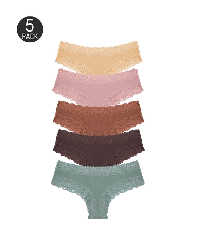 Flattering Low-Rise Ribbed Cotton Panties