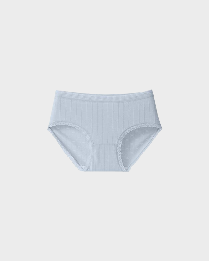 Fresh Lace-Trim Cotton Panties