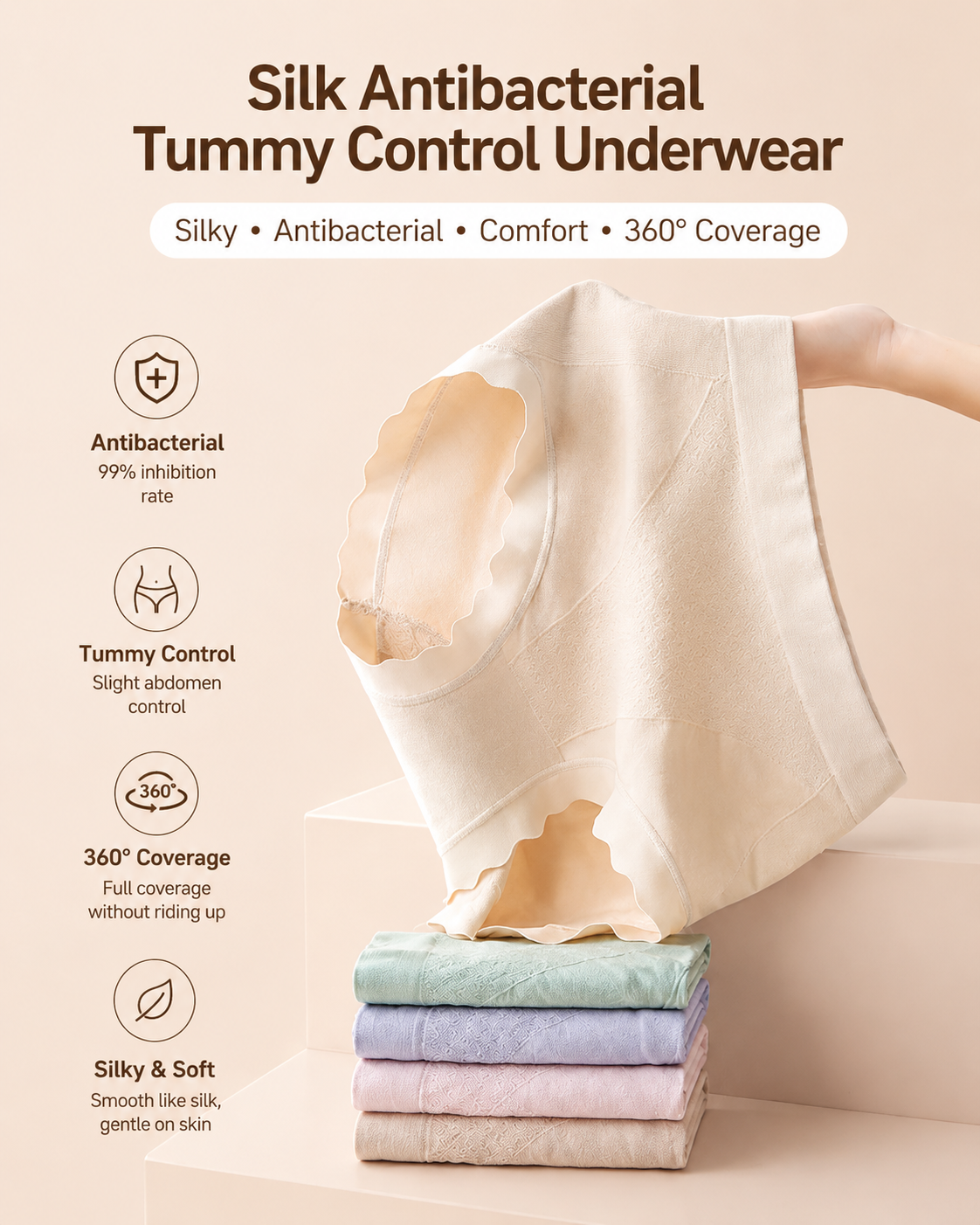 Luxurious Silk Hip-Lift Panties