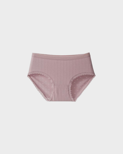 Fresh Lace-Trim Cotton Panties