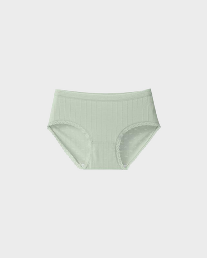 Fresh Lace-Trim Cotton Panties