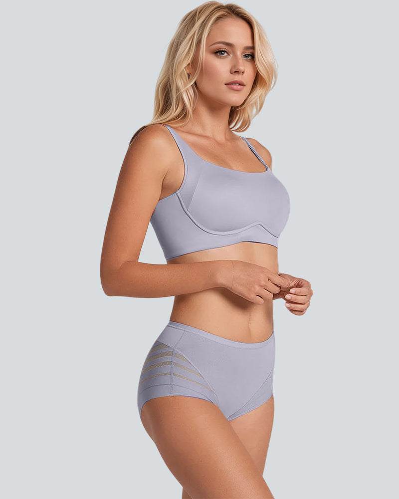 Confident Tummy-Control Mesh Briefs