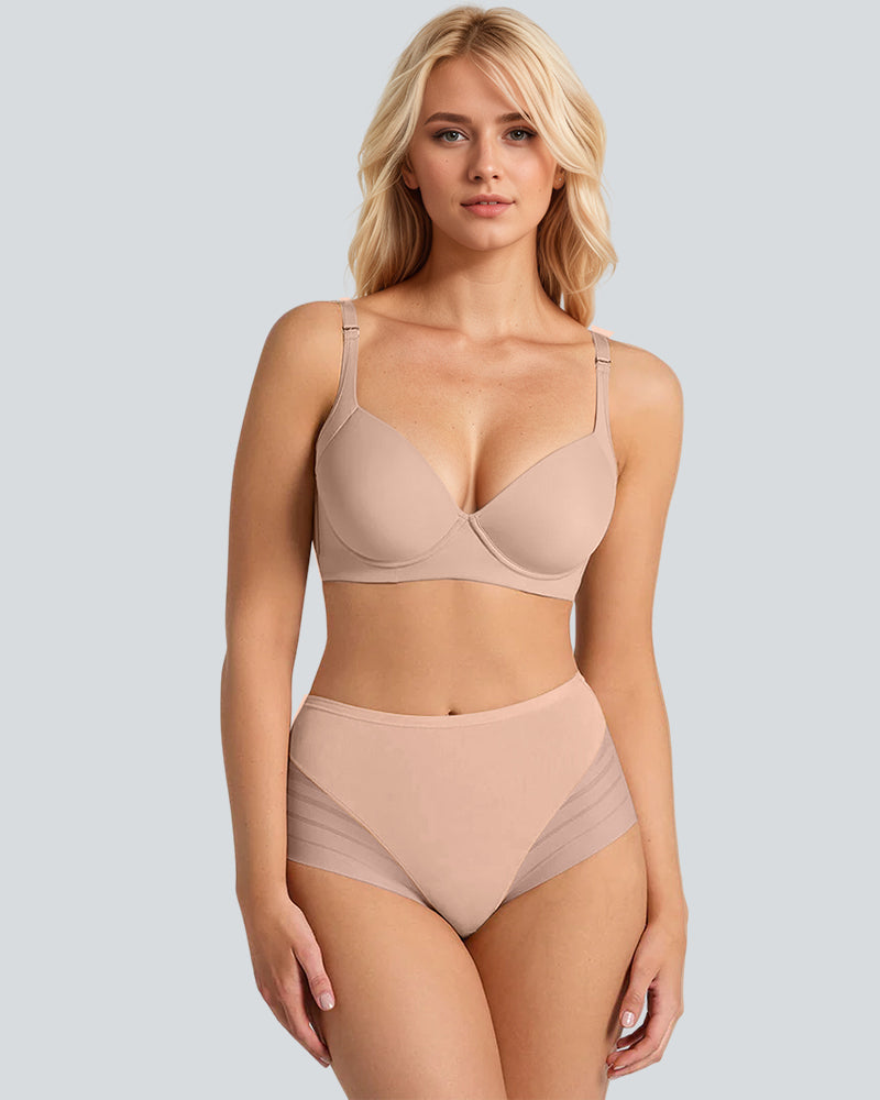 Confident Tummy-Control Mesh Briefs