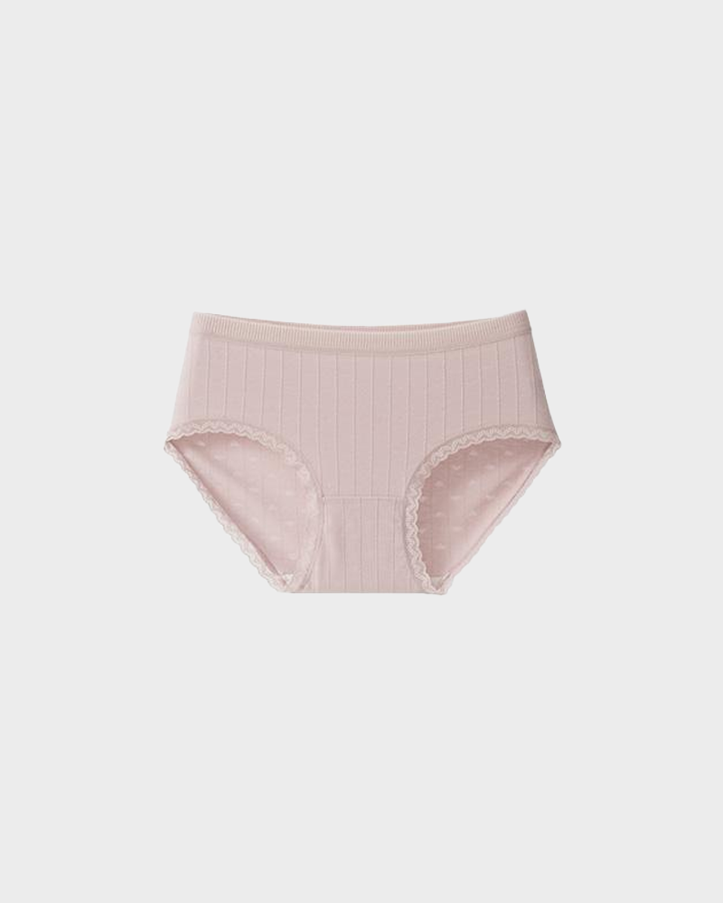 Fresh Lace-Trim Cotton Panties