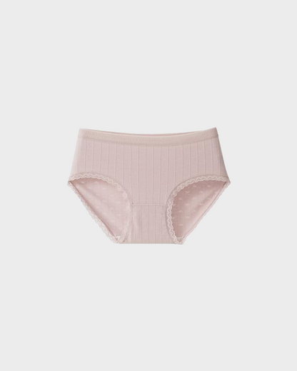 Fresh Lace-Trim Cotton Panties