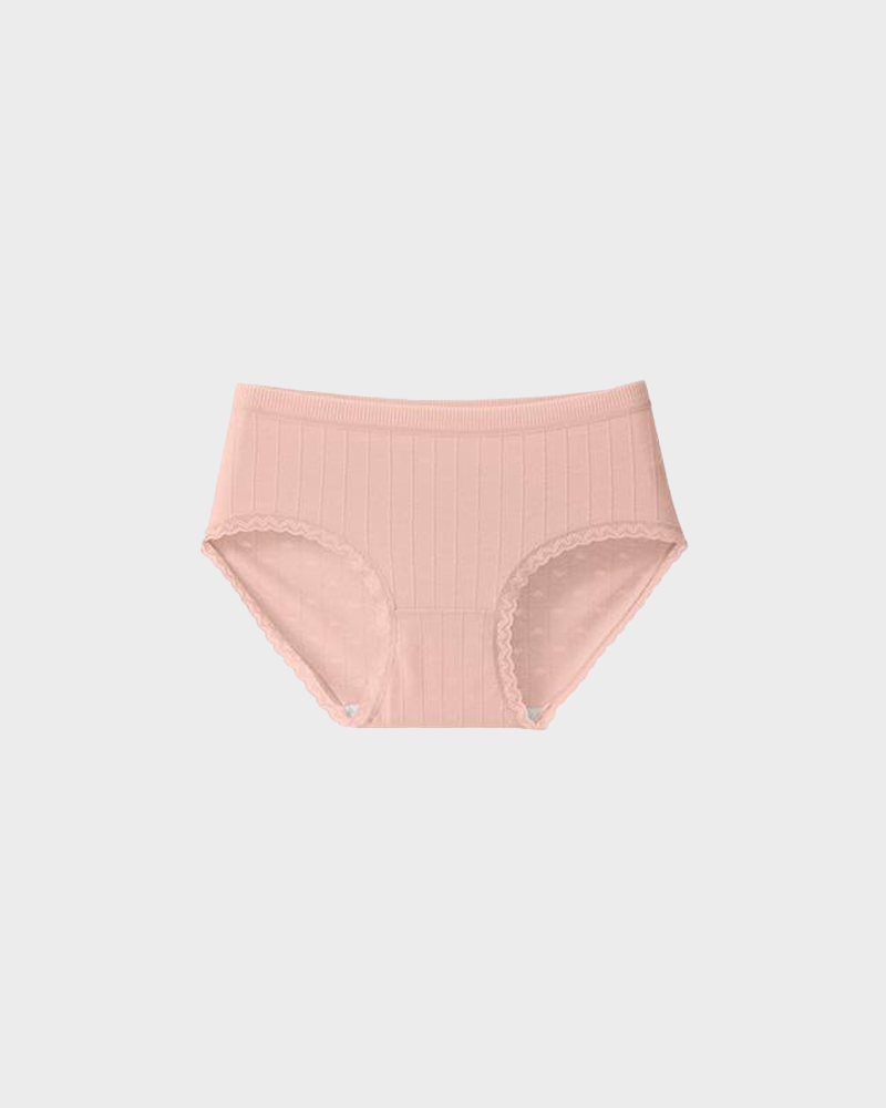 Fresh Lace-Trim Cotton Panties