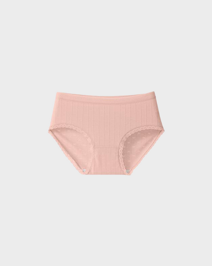 Fresh Lace-Trim Cotton Panties