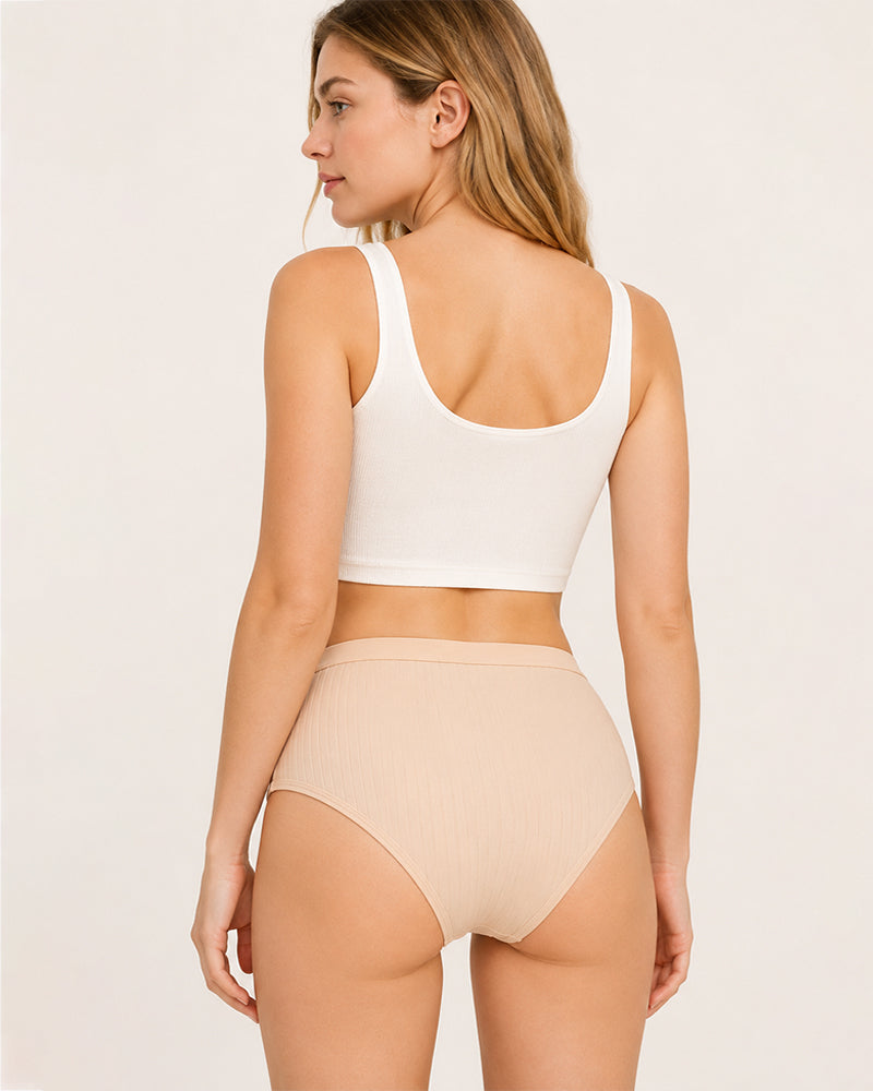 Breathable Cotton Mid-Rise Briefs