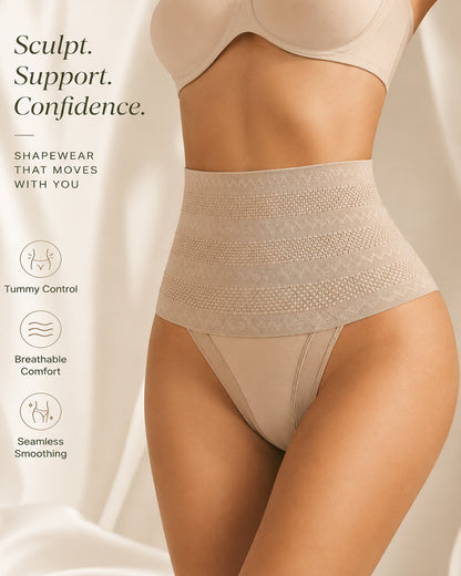High-Waist Breathable Shaping Thong