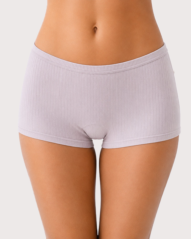 Cotton Ribbed Comfort Boyshorts