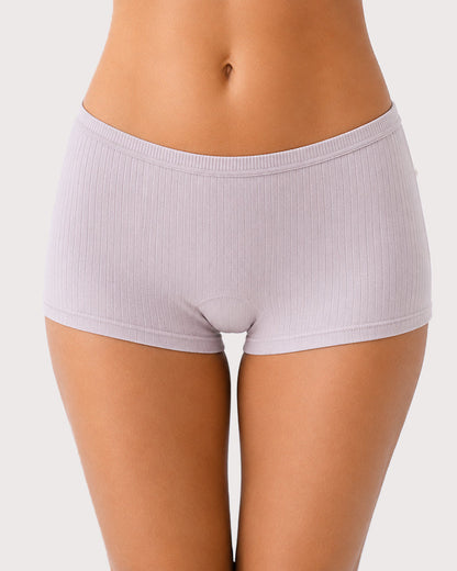 Cotton Ribbed Comfort Boyshorts