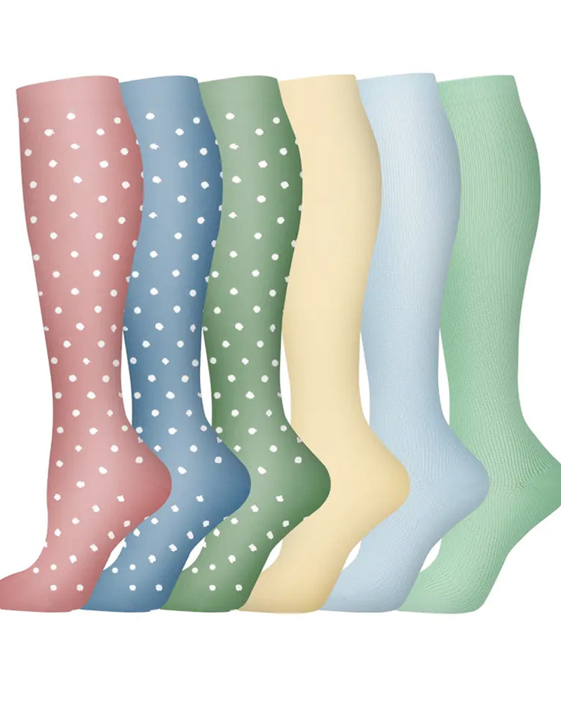 6-Pair High Elastic Breathable Compression Socks