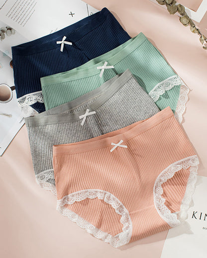 LaceTrim High-Waist Briefs