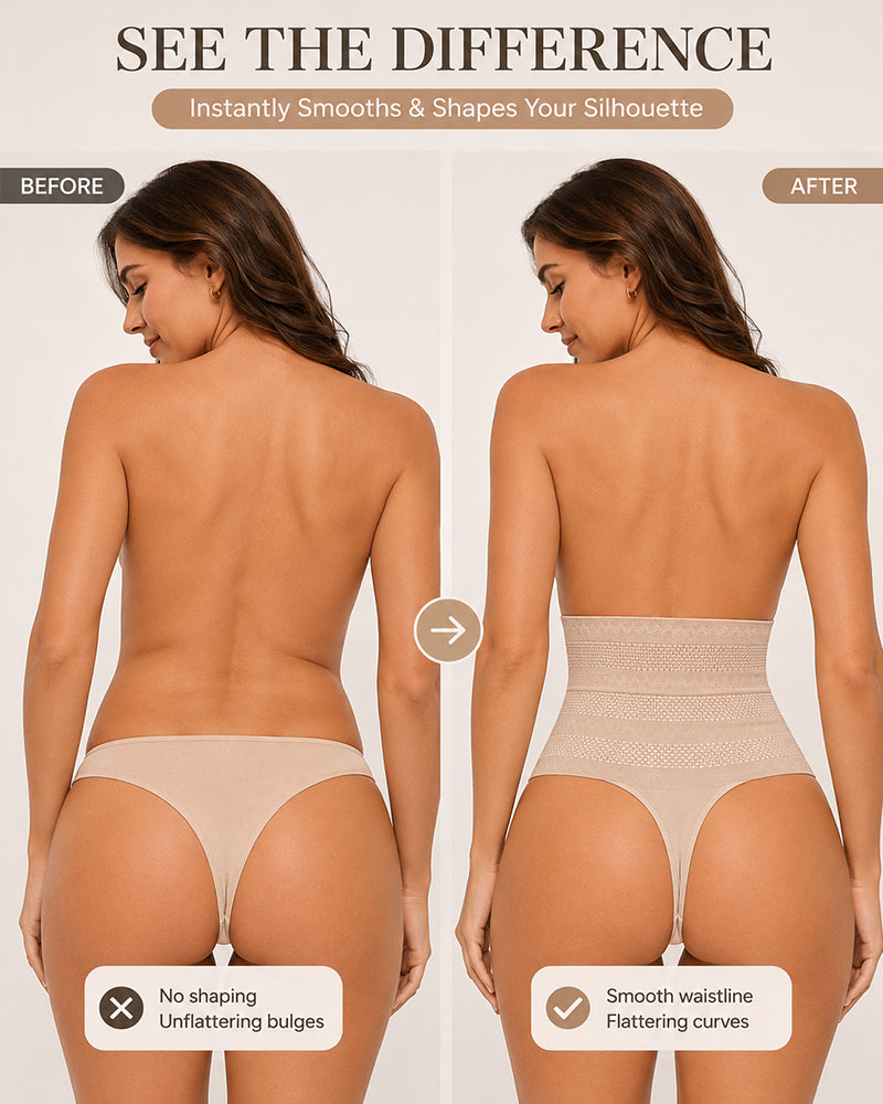 High-Waist Breathable Shaping Thong