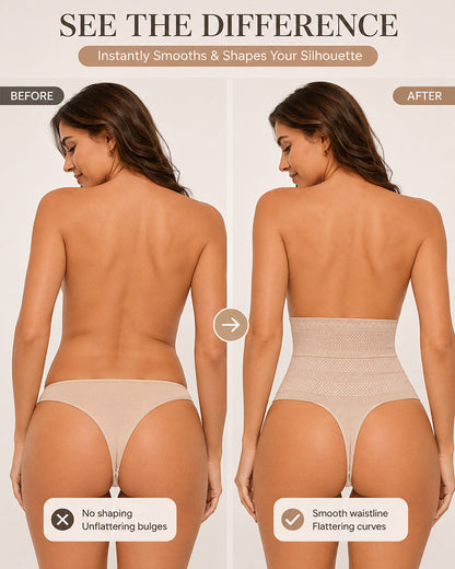 High-Waist Breathable Shaping Thong