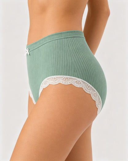 LaceTrim High-Waist Briefs