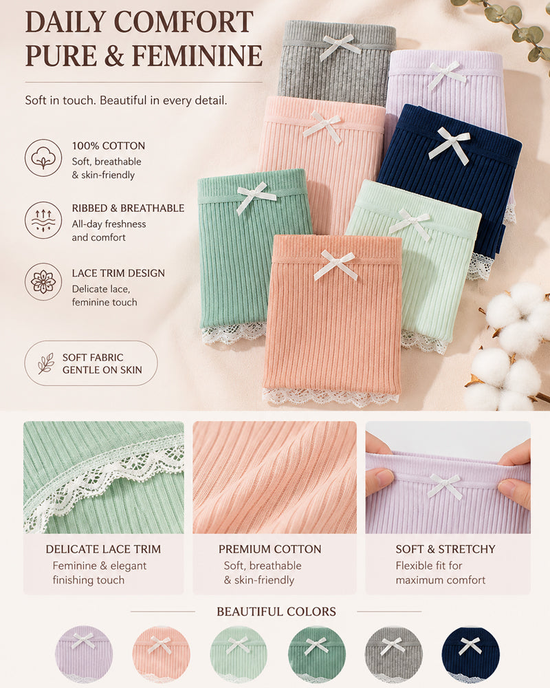LaceTrim High-Waist Briefs
