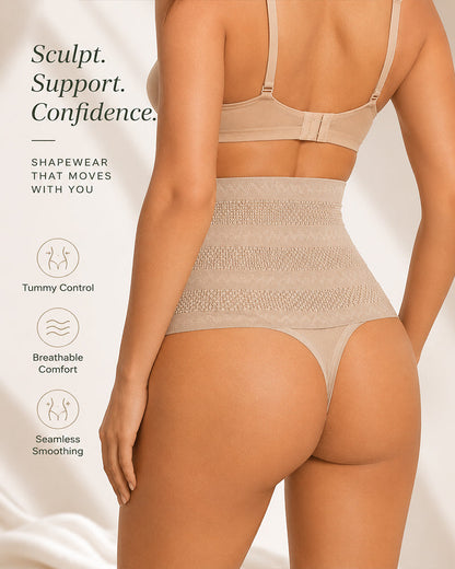 High-Waist Breathable Shaping Thong