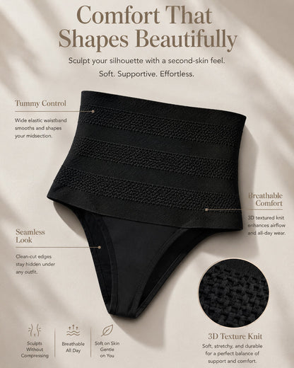 High-Waist Breathable Shaping Thong