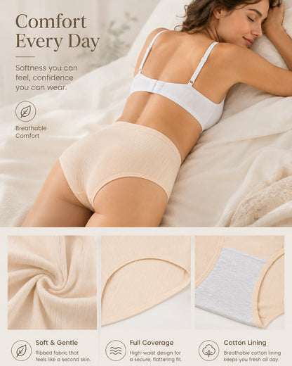 Breathable Cotton Mid-Rise Briefs