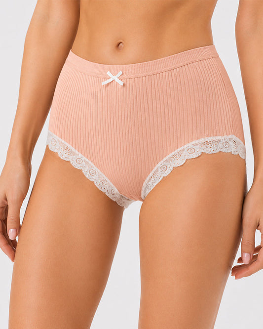 LaceTrim High-Waist Briefs