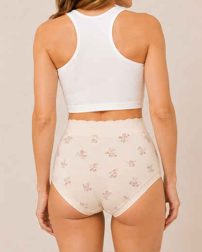 Cozy Floral Print Cotton Panties