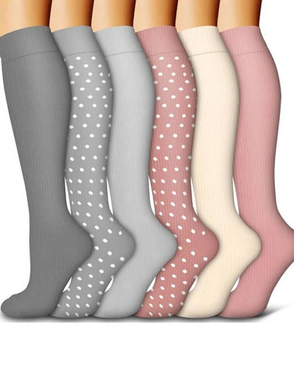 6-Pair High Elastic Breathable Compression Socks