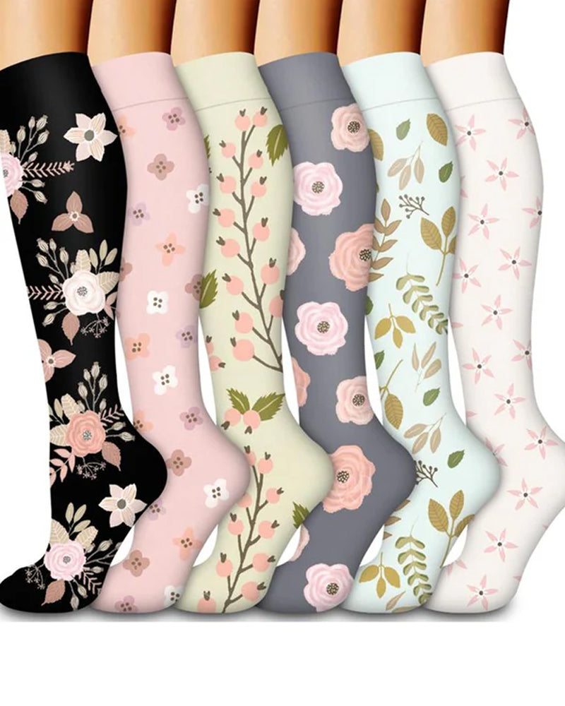 6-Pair High Elastic Breathable Compression Socks