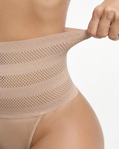 High-Waist Breathable Shaping Thong