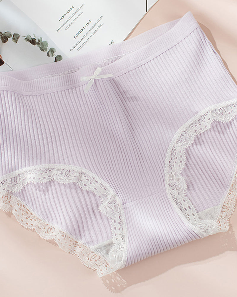 LaceTrim High-Waist Briefs
