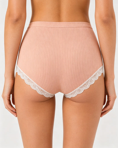 LaceTrim High-Waist Briefs