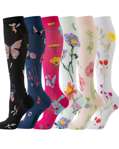6-Pair High Elastic Breathable Compression Socks