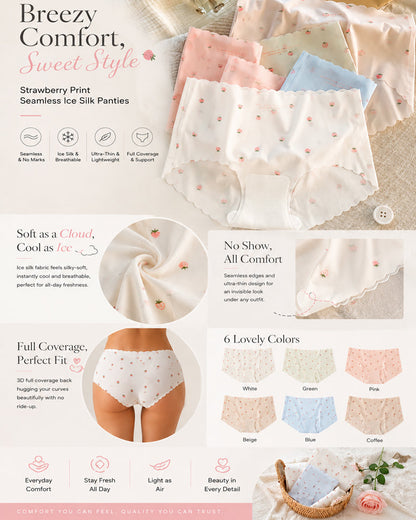 Smooth Ice-Silk Printed Panties