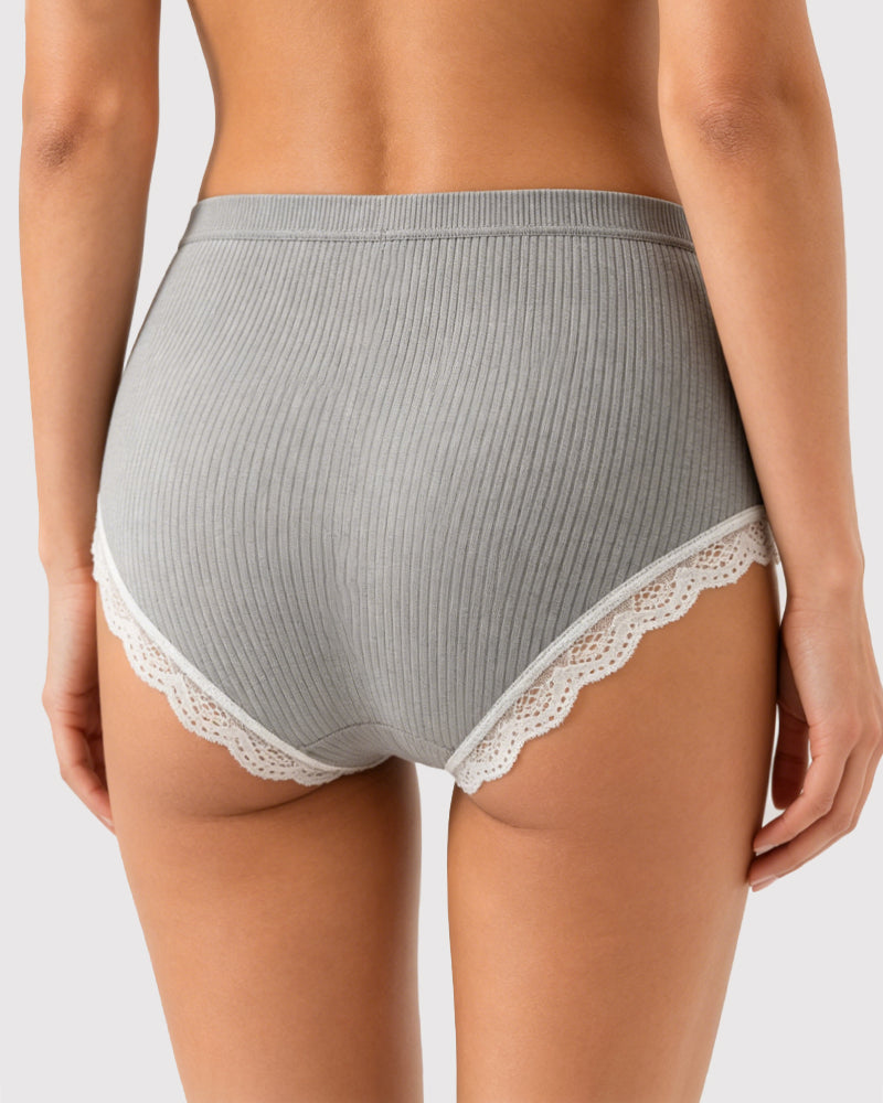 LaceTrim High-Waist Briefs