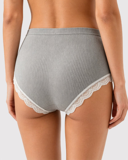 LaceTrim High-Waist Briefs