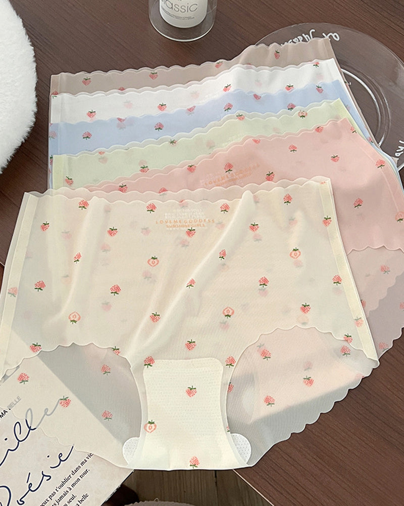 Smooth Ice-Silk Printed Panties
